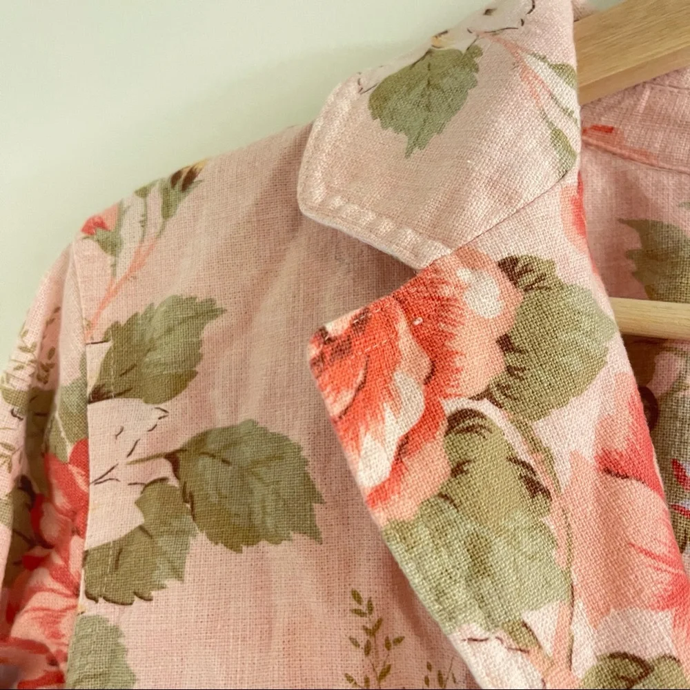 Floral linen blazer - Picture 4 of 4